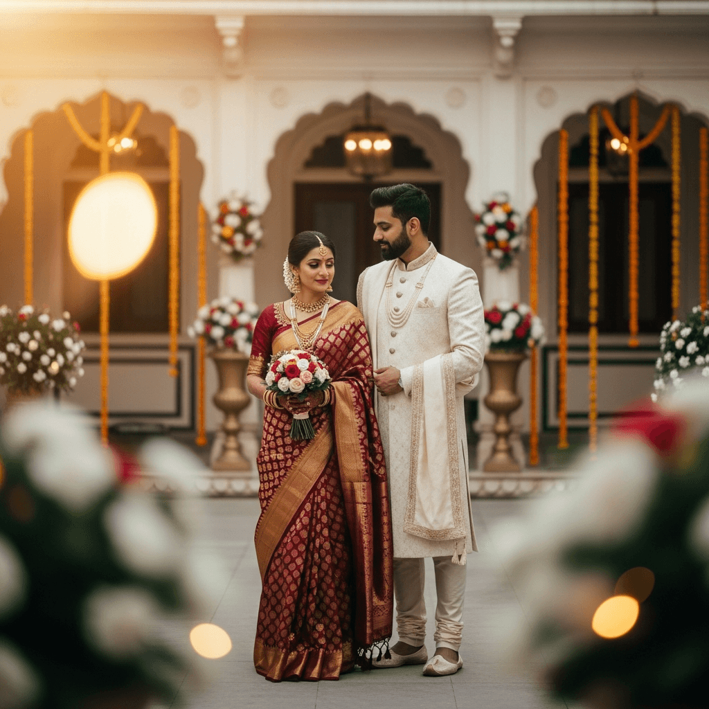 Tiwari bride and groom — Tiwari Sangi Sathi matrimony Chhattisgarh